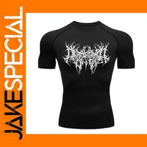 Men's Thorns Print Quick-Dry Gym Shirt