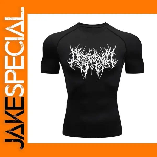 Men's Thorns Print Quick-Dry Gym Shirt