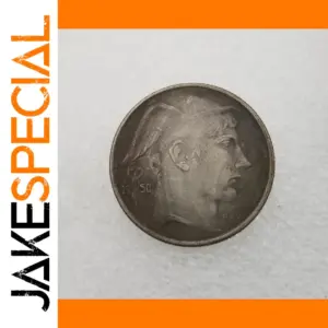 Belgium 1950 Silver Coin Replica Collectible