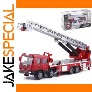 Alloy 1:50 Ladder Fire Engine Model Toy