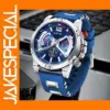 LIGE Men's Waterproof Chronograph Silicone Watch