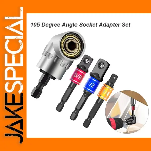 105° Right Angle Drill Socket Adapter Set