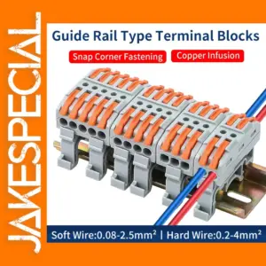 10Pcs Mini Wire Connectors DIN Rail CMK42A