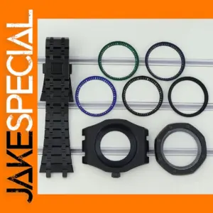 Black Luxury 41mm Watch Case for Seiko Movements