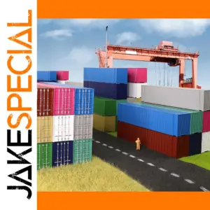 9pcs HO Scale 1:87 Shipping Containers Set