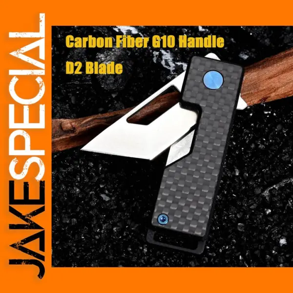 Compact Folding Knife with D2 Blade and G10 Handle