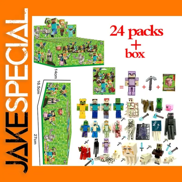 Anime Minecraft Blind Box Figure Set 24pcs