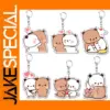 Cute Acrylic Bear and Panda Keychains