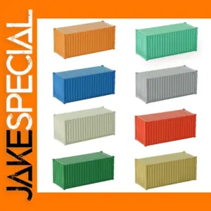 8pcs HO Scale 1:87 Colorful Shipping Containers