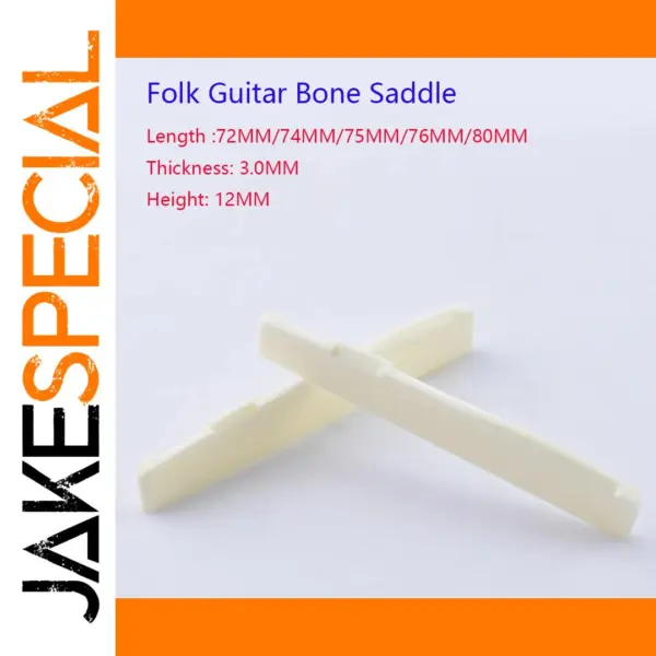 Bone Saddle for Folk Acoustic Guitar 72-80MM