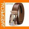Men's Genuine Leather Ratchet Belt with Alloy Buckle