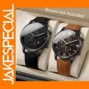 Men's Quartz Leather Calendar Watch Set