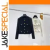 Vintage Slim Fit Tweed Jacket for Women