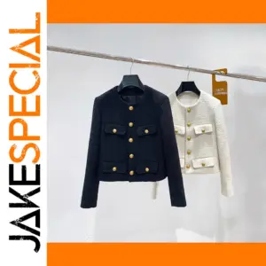 Vintage Slim Fit Tweed Jacket for Women