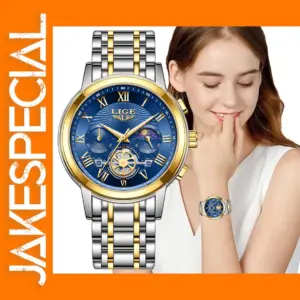 LIGE Women's Luxury Quartz Watch 30M Water Resistant