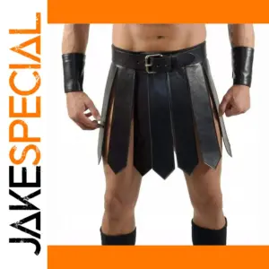 Roman Gladiator Leather Battle Skirt and Belt Set