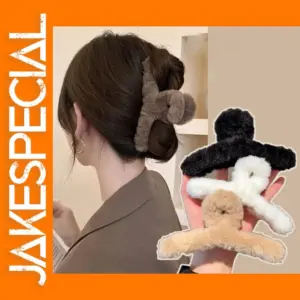 Winter Faux Fur Hair Claw Clip for Women