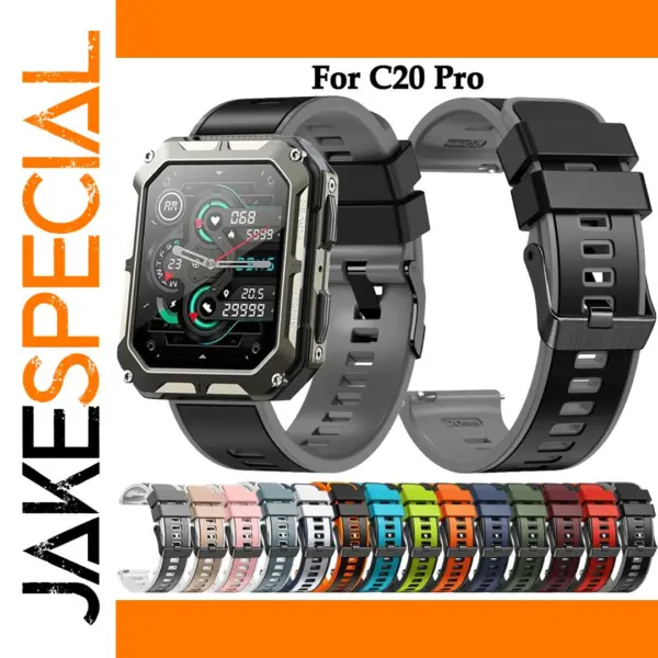 C20 Pro 22mm Silicone Watch Strap for Smartwatch