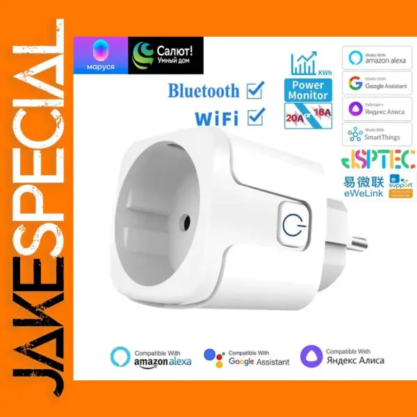 EWelink 20A WiFi Smart Plug with Power Monitoring
