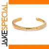 Stainless Steel Geometric Open Cuff Bracelet