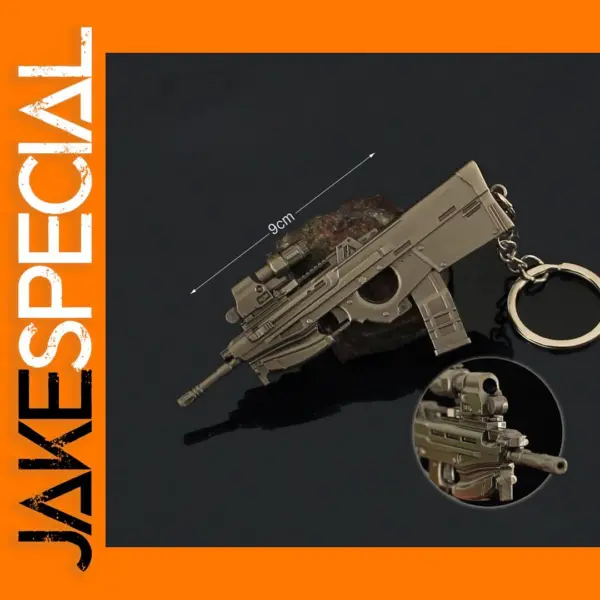 9cm Alloy Gun Model Keychain Toy