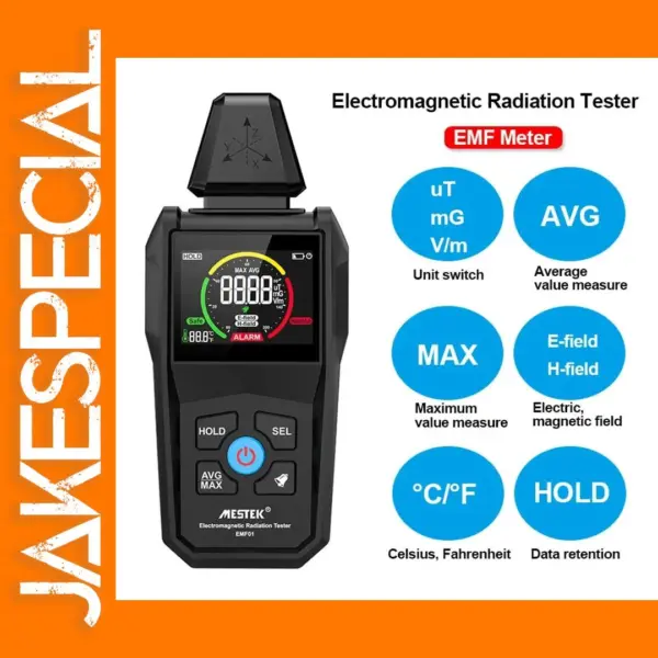 Digital EMF Meter Radiation Detector with Color Screen
