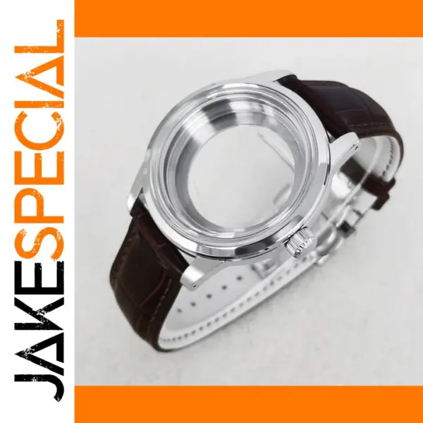 39MM Stainless Steel Watch Case with Strap