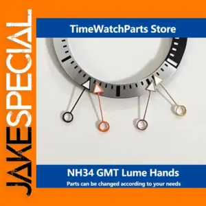 Seiko NH34 GMT Watch Hands Green Luminous