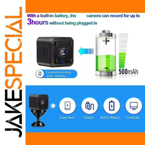 X6 HD Mini Wifi Outdoor Camera with Night Vision