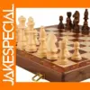Traditional Wooden Chess Set with Solid Pieces