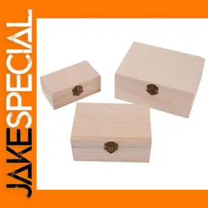 Wooden Clamshell Jewelry Storage Box Set