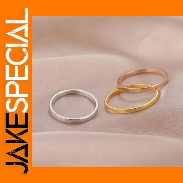 Stainless Steel Trendy Women's Anniversary Ring