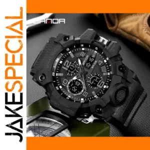 SANDA 6021 Men's Waterproof Dual Display Watch