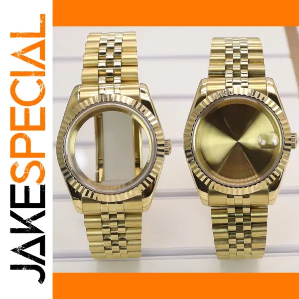 Gold Fluted Watch Cases for Seiko Miyota