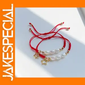 Star Charm Bracelet with Freshwater Pearls