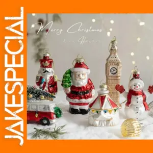 Colorful Glass Christmas Baubles 2024 Decor
