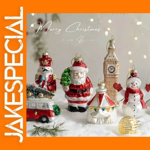 Colorful Glass Christmas Baubles 2024 Decor