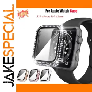 Bling Rhinestone Screen Protector Case for Apple Watch Series 1-10