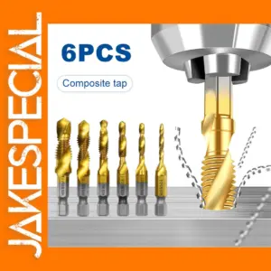 6pcs M3-M10 Titanium Plated Taps Set