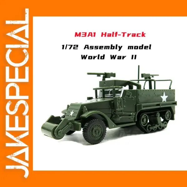 1/72 Scale M3A1 Half-track Model Kit Toy