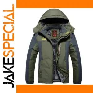 Men's Waterproof Winter Jacket with Fleece Lining