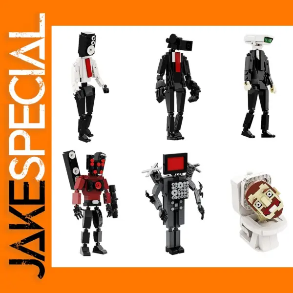 Gobricks Skibidi Toilet Man Building Block Set