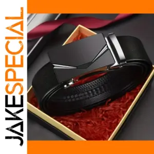 Men's Leather Black Automatic Belt