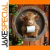 Highland Cow Bathroom Wooden Sign Round Wall Art