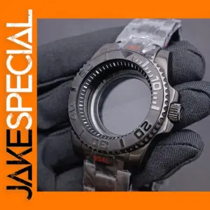 GMT Silver Black Watch Case for NH34/NH35/NH36 Movements