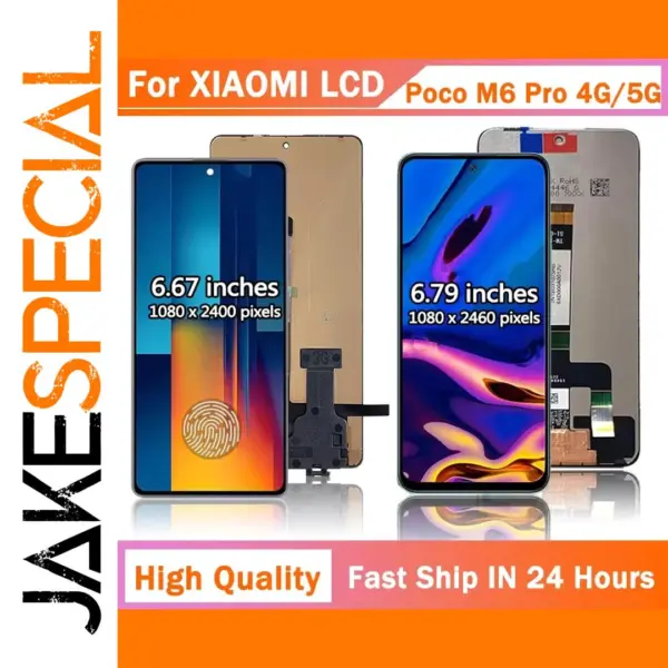 M6Pro LCD Screen with Frame for Xiaomi Poco M6 Pro