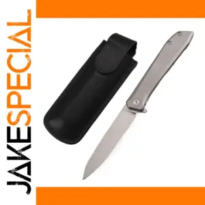 D2 Steel Folding Knife with Titanium Handle