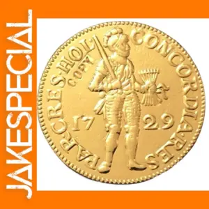 1729 Dutch Republic Gold Replica Coin 1 Dukaat