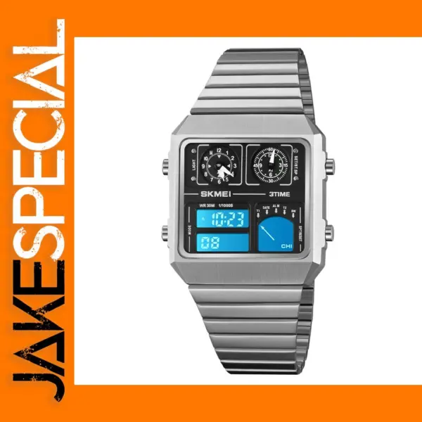 Digital Waterproof Stainless Steel Sports Watch