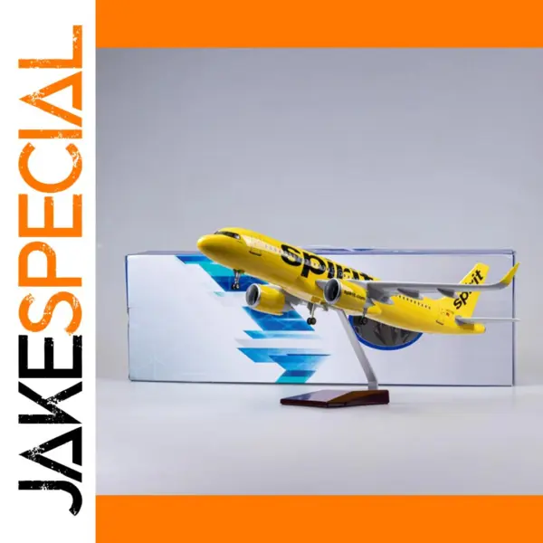 A320NEO Spirit Airlines Diecast Model with Lights